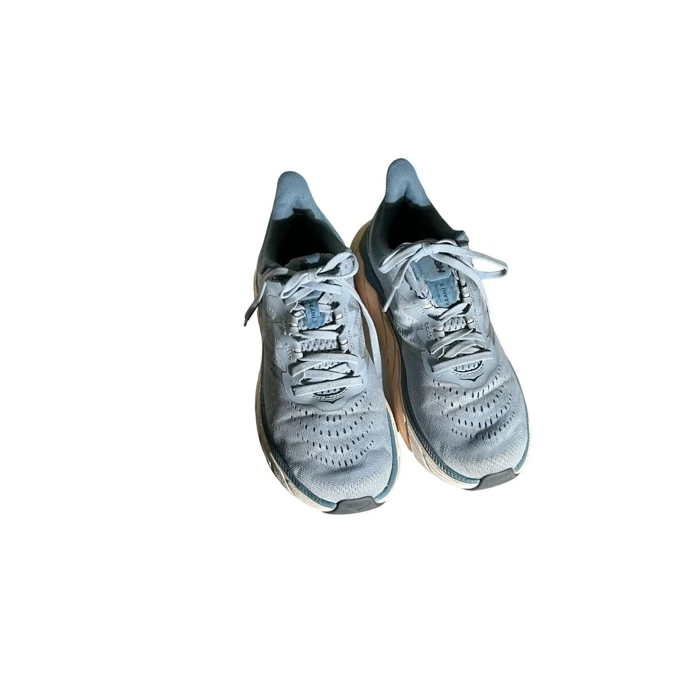 Hoka Arahi 5 Blue Tan Stability Running Shoes Womens 9.5B 1115012-BFLG